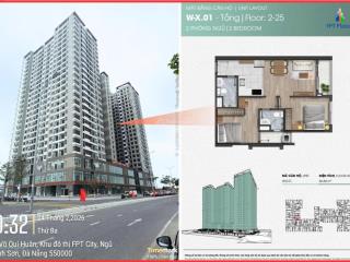 Plaza 3  giá rẻ 2,85 tỷ, ban công h. đông tòa w căn 2pn 57m² duy nhất trên thị trường