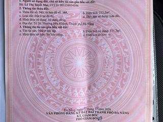 212mv đất kiệt oto nam cao, khu phố chợ hoà khánh  phù hợp xây căn hộ