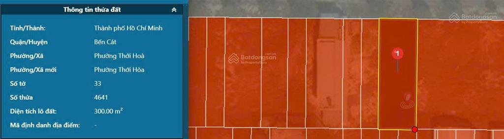 Bán nền đất 300m2 mặt tiền đường 20m khu mỹ phước 3, bến cát, bình dương