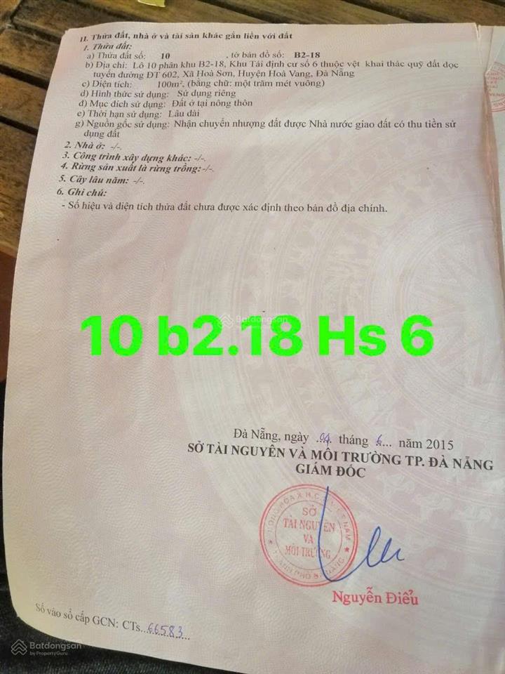 Đất liền kề đường phan quang định  hoà sơn6 phường hoà khánh  đà nẵng vị trí kinh doanh tốt 4.5tỷ