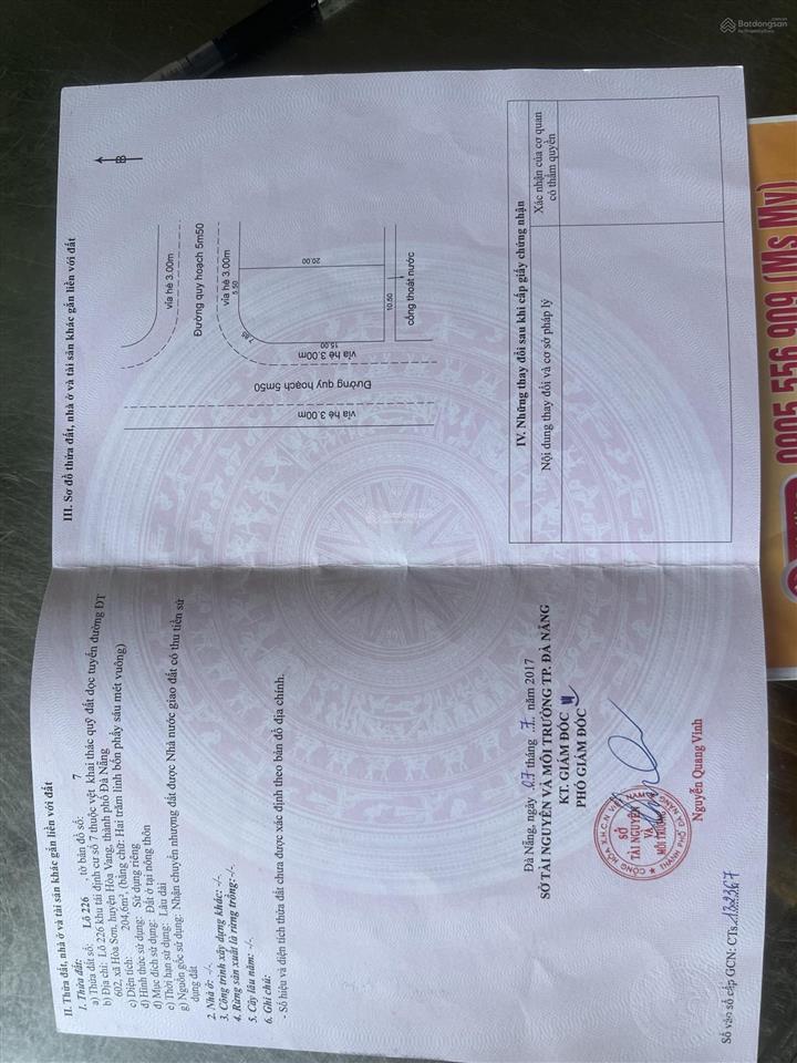 Bán lô góc hoà sơn 7 phường hoà khánh  đà nẵng giá cạnh tranh khu vực 4.15tỷ/ 206m