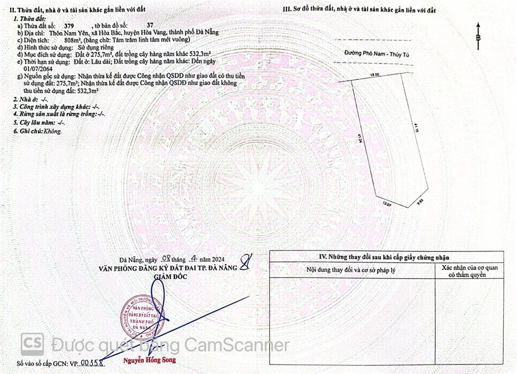 Bán đất 2.500m² view sông cu đê & cánh đồng hòa bắc, phường hải vân, đà nẵng 6.5 tỷ