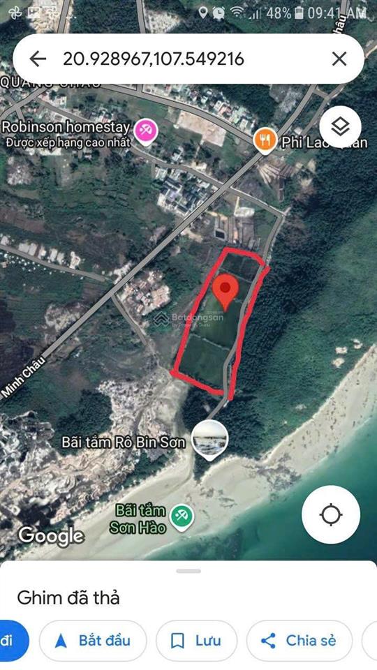 Bán 2,5 ha đất khu du lịch biển minh châu thuộc đặc khu vân đồn  quảng ninh