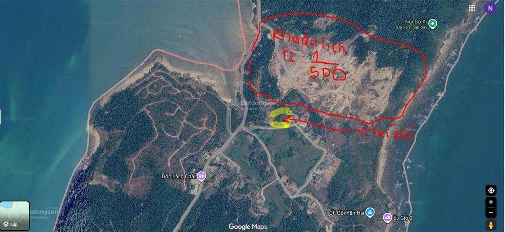 Bán 1104 m2 đất thổ cư liền kề khu resort, eo gió 2 thôn yến hải  quan lạn  thuộc đặc khu vân đồn