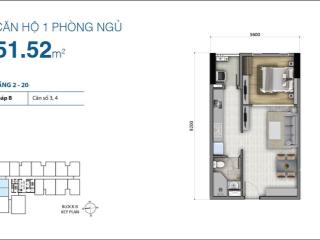 Cần bán căn hộ 1pn/1wc, 51m2, giá bán 4 tỷ 200 bao hết chi phí, căn có nội thất   0901 632 ***