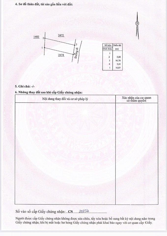 Đất Diên Sơn gần  đường Ấp Tân Sinh chỉ 819tr
