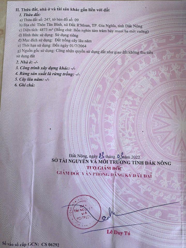 5000m2 sát hồ Thủy Điện Đắk Tik tại trung  tâm thành phố Gia Nghĩa