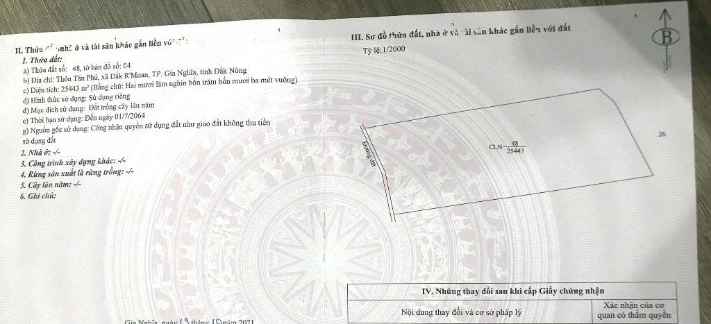 9,4ha đất rẫy kín gió, gần QL14 thuộc phường Nam Gia Nghĩa