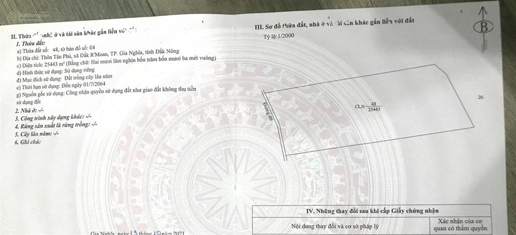 9,4ha đất rẫy kín gió, gần ql14 thuộc phường nam gia nghĩa
