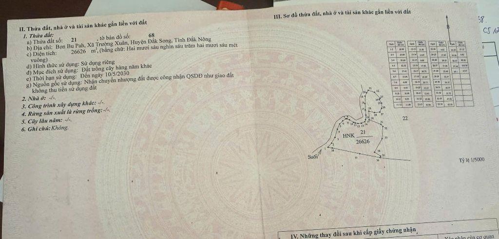 10,7ha bazan đất kín gió, điện nước đầy đủ tại Đắk Nông