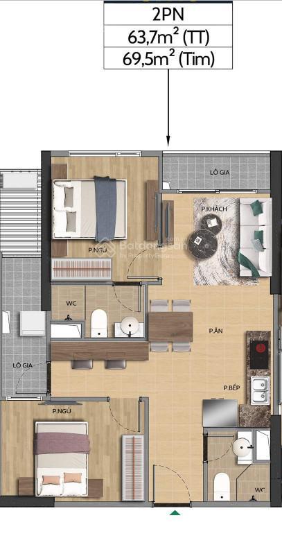 Cần bán lỗ căn hộ 70m2, beverly solari, view sông, 2pn, tầng 14, bao thuếphí môi giới
