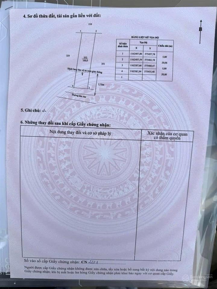 Chính chủ bán đất full thổ cư đường ô tô tại ấp 4  hoà phú châu thành  long an