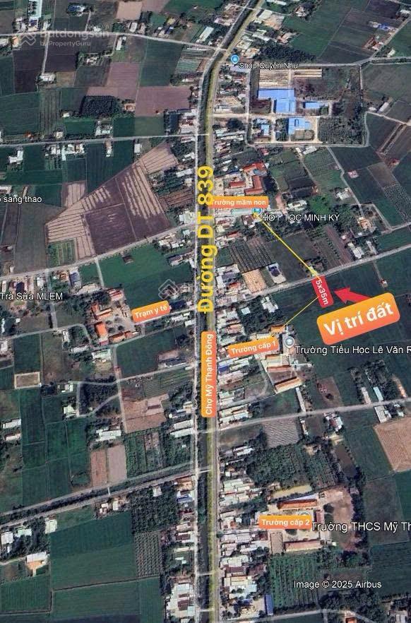 Bán đất thổ cư 100% tại 1/ đt 839, mỹ thạnh đông, đức huệ, long an, 600 triệu, 167m2 ont