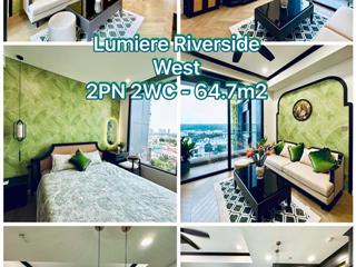 Cần thuê căn hộ 65m² 2pn 2wc view sông lumiere riverside, full nt cao cấp, 39tr/tháng