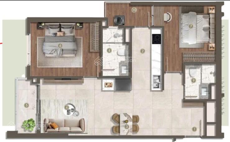 Bán suất nnn căn hộ the privé (spa) 2pn, 74m2 view sông tuyệt đẹp, 12 tỷ all in