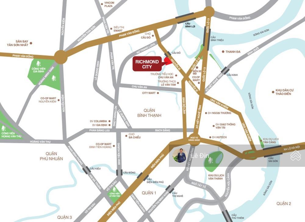 Giảm mạnh giá thuê nhanh 35tr diện tích đa dạng 13pn richmond city bthanh,giá tốt nhất thị trường