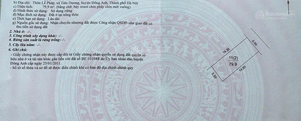 Chỉ hơn 4 tỷ sở hữu mảnh đất 80m² ngay cầu nhật tân, sát cv kim quy, gần các dự án lớn