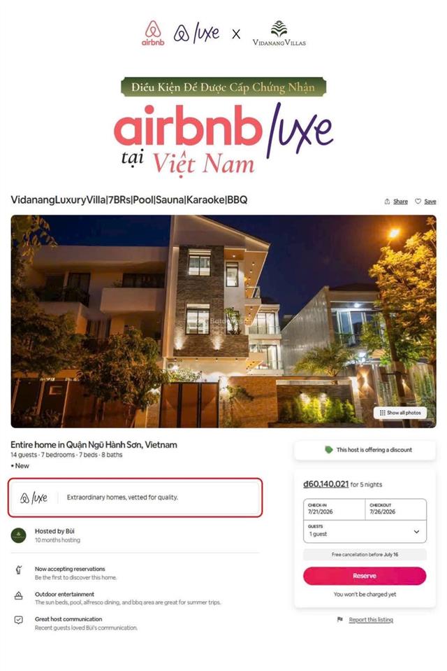 Bán biệt thự cao cấp 43 lê hữu khánh, đà nẵng. 7pn, hồ bơi riêng, dòng tiền 300tr/ tháng