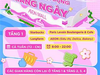 Căn góc 2pn aeon mall, xách vali ở ngay, hỗ trợ 12 tháng 0% lãi suất, số lượng giới hạn