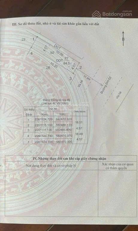 Cc bán nhà 84,5m2 mặt đường tt vũ thư, lô góc 2 mặt đường, đất vuông vắn, đang cho thuê 5tr/tháng