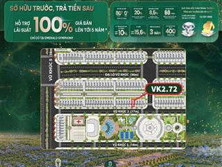 Chỉ với hơn 8 tỷ sở hữu ngay căn shophouse hiếm hướng nam ngay trung tâm dự án emerald symphony