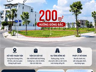 Lô đất đẹp 200m tại kđt anh dũng 5 dương kinh  bìa đỏ chính chủ