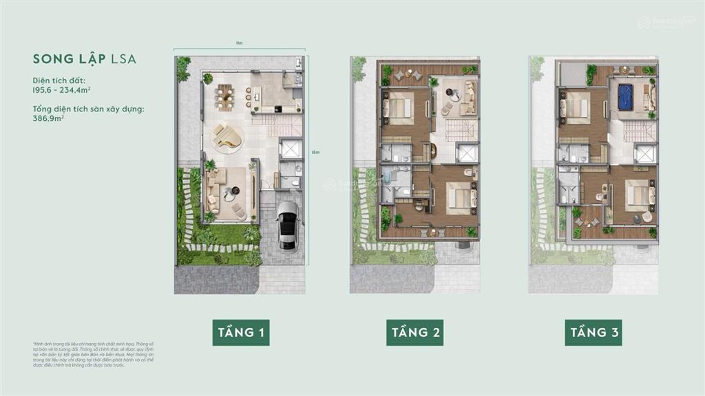 Bán song lập lakeside residences, thế đất cao, sau nhà hồ cá koi giá trị phong thủy vượt trội