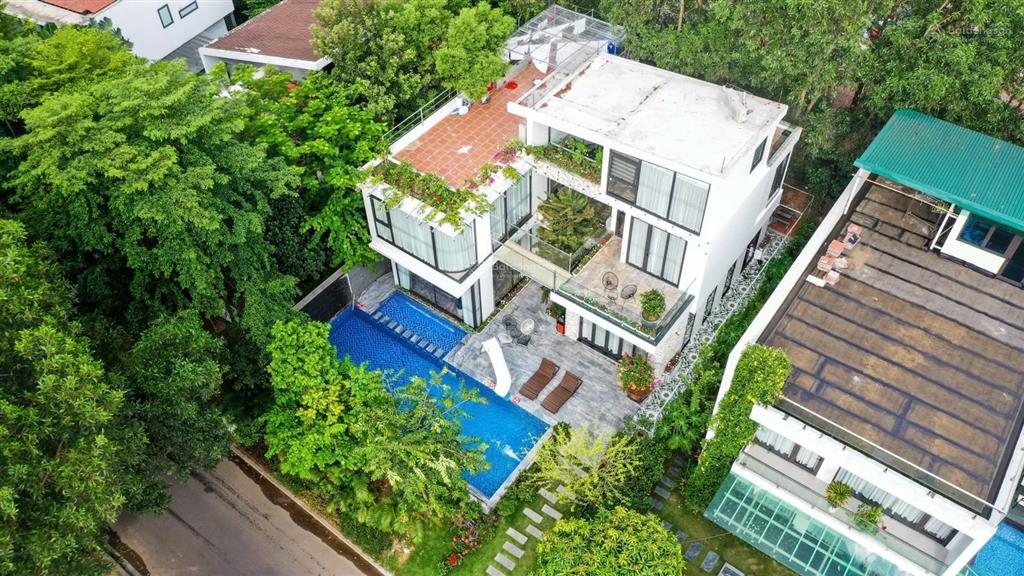 Villa 300m2 anh vũ view hồ có hầm full tiện ích xông hơi ướt + khô, bể sục onsen jacuzzi thảo dược