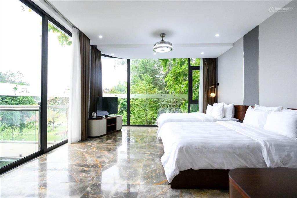 Villa 300m2 anh vũ view hồ có hầm full tiện ích xông hơi ướt + khô, bể sục onsen jacuzzi thảo dược