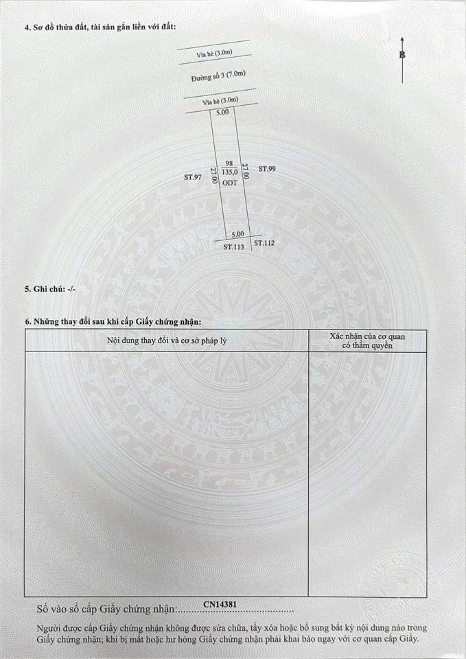 Bán nhà riêng tđc tương bình hiệp cũ gần hồ văn cống , dt 5x27 thổ cư 100% , tặng nội thất , giá rẻ