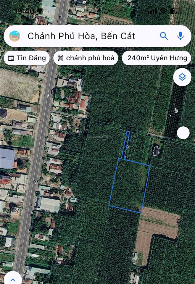 Đất chánh phú hòa gần ubnd, dt 7.863m2, đường nhựa 7m thông dài