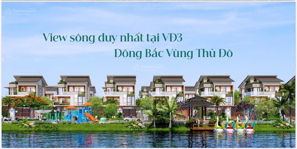 Mở bán biệt thự đơn lập view sông 480m2, giá gốc chủ đầu tư, cách long biên 6km. giá 70 tỷ