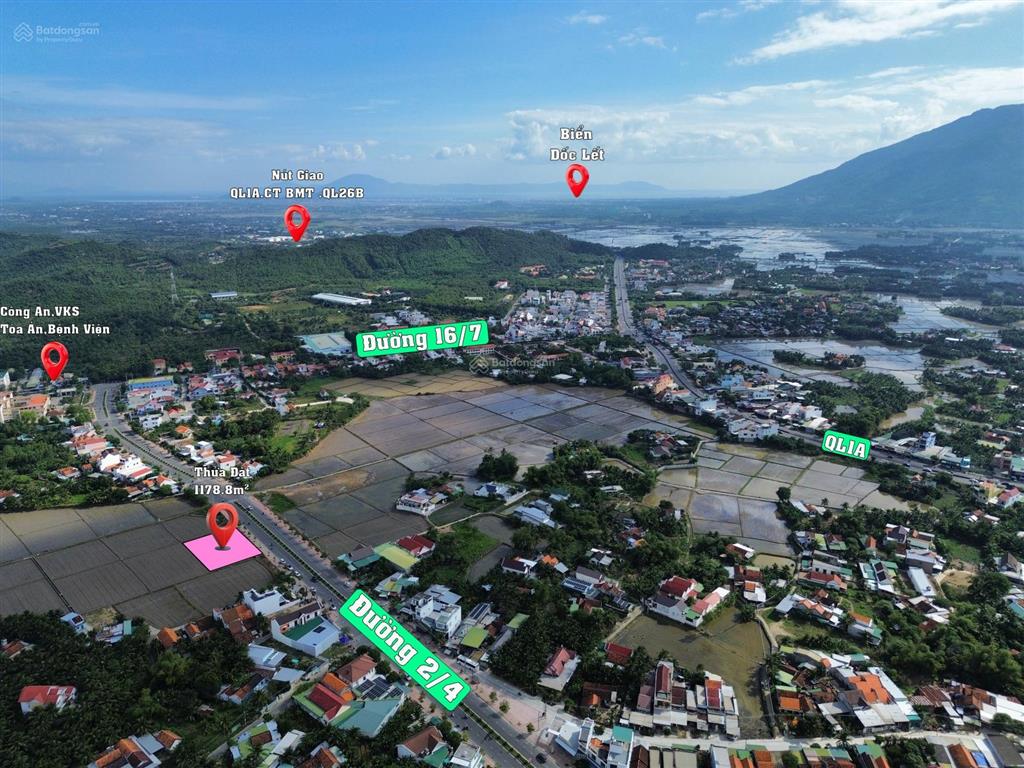 Đất thổ cư mặt đường 2/4 trung tâm thị xã ninh hòa khánh hòa giá đầu tư