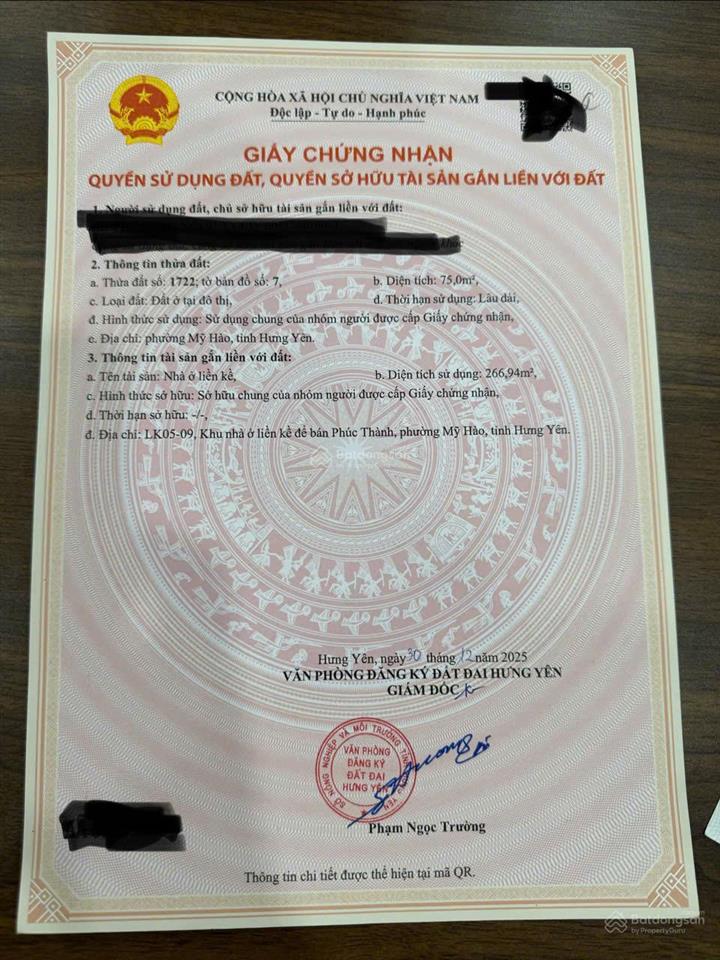 Rẻ nhất dự án phúc thành 3  chỉ với 5 tỷ rưỡi sở hữu 75m2 đất & tài sản trên đất nhà 4 tầng .