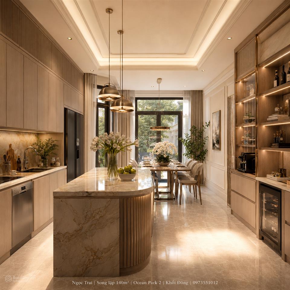 Biệt thự song lập ngọc trai 140m², sản phẩm dễ tiếp cận nhất trong phân khu đảo cao cấp và khép kín