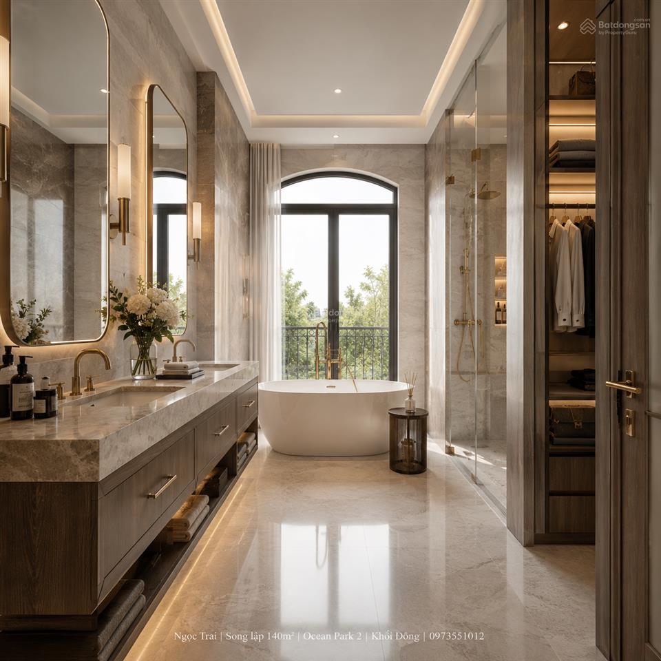 Biệt thự song lập ngọc trai 140m², sản phẩm dễ tiếp cận nhất trong phân khu đảo cao cấp và khép kín