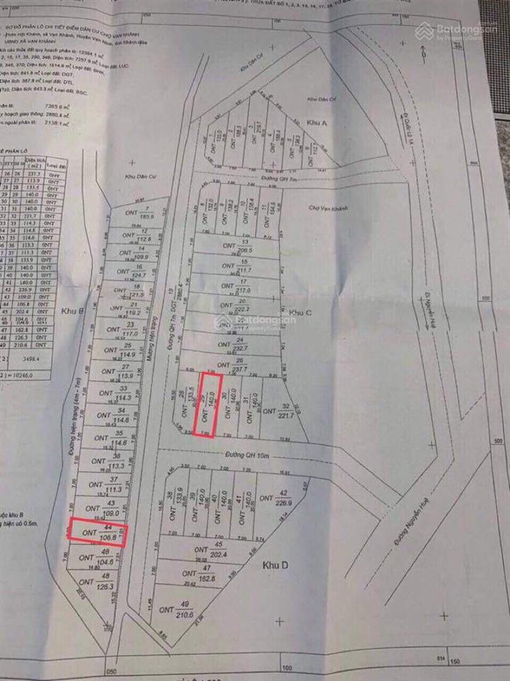 Bán đất tái định cư chợ vạn khánh