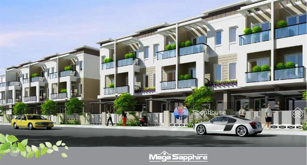 Shophouse kinh doanh khu mega ruby diện tích 5x19m 1 trệt 2 lầu 170 m2 sàn kế bên căn hộ safira