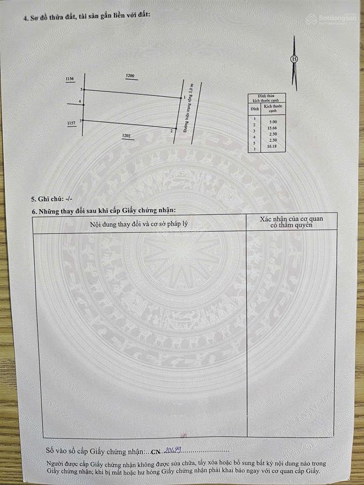 650 triệu cho lô đất dân full thổ cư sau lưng ủy ban xã diên thọ, gần cụm kcn vcn, sổ hồng