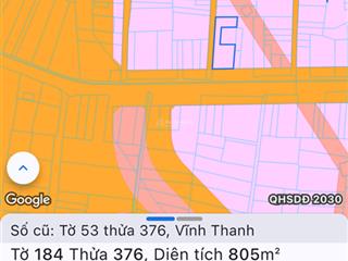 Bán đất tại hùng vương, vĩnh thanh, nhơn trạch, giá thỏa thuận, 1050m2, mặt tiền 20.6m