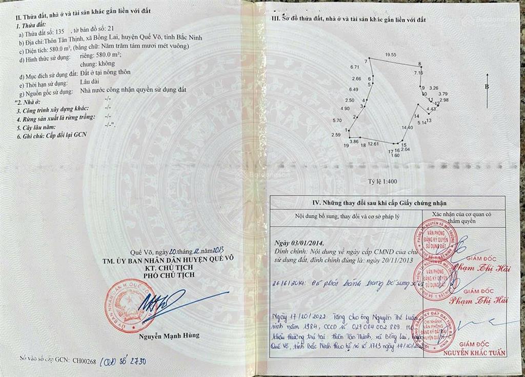 Bán nhà riêng tại tân thịnh bồng lai, 13,5 tỷ, 580m2, 4pn, 3wc