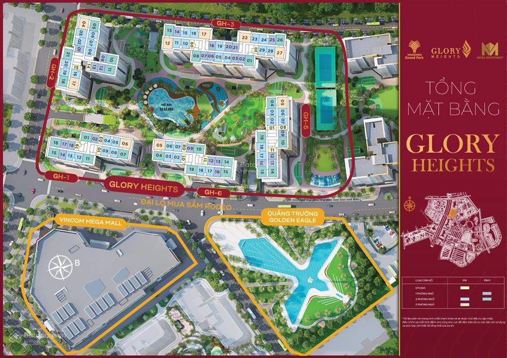 Bán căn hộ 1pn +, 1wc tại vinhomes grand park, giá siêu hời chỉ với 3,35 tỷ, 46m2