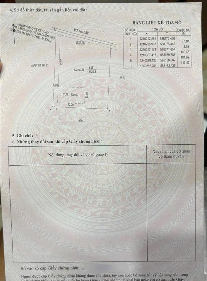 Bán đất skc 50 năm tại xã long nguyên, huyện bàu bàng, bình dương, 34 tỷ, 13200m2, skc 12000m2