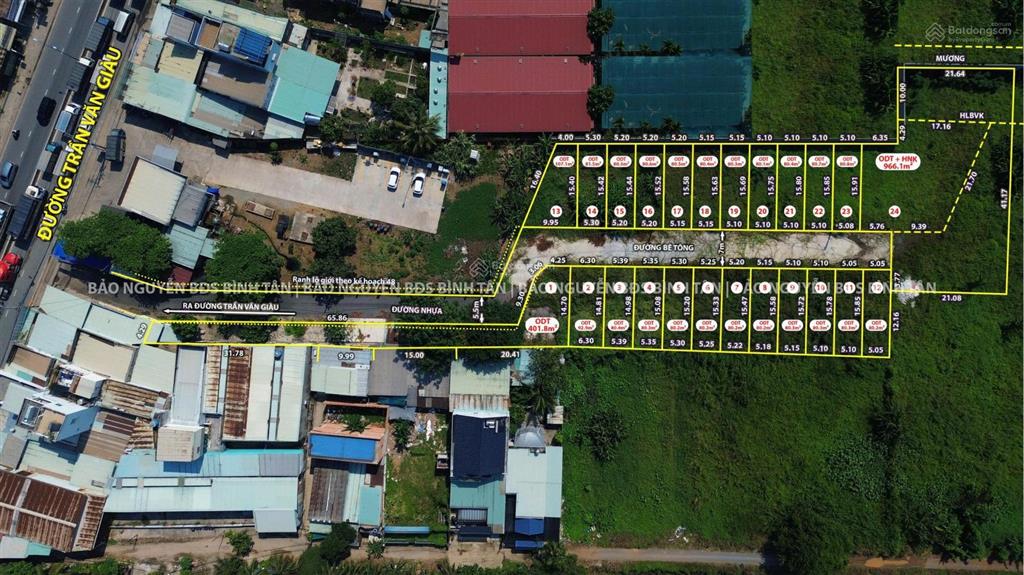 Bán đất trần văn giàu, bình chánh khu phân lô đồng bộ 80m2 giá tốt 2,5 tỷ