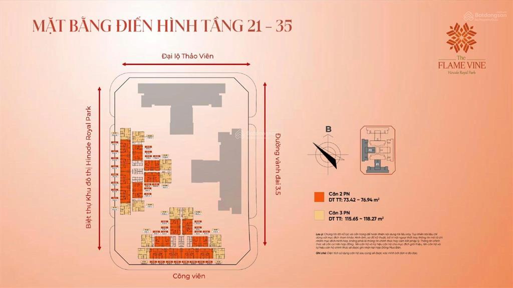 Quỹ ngoại giao căn hộ cao cấp gần mỹ đình  the flame vine mặt đường vành đai 3.5 giá chỉ 7x/m2