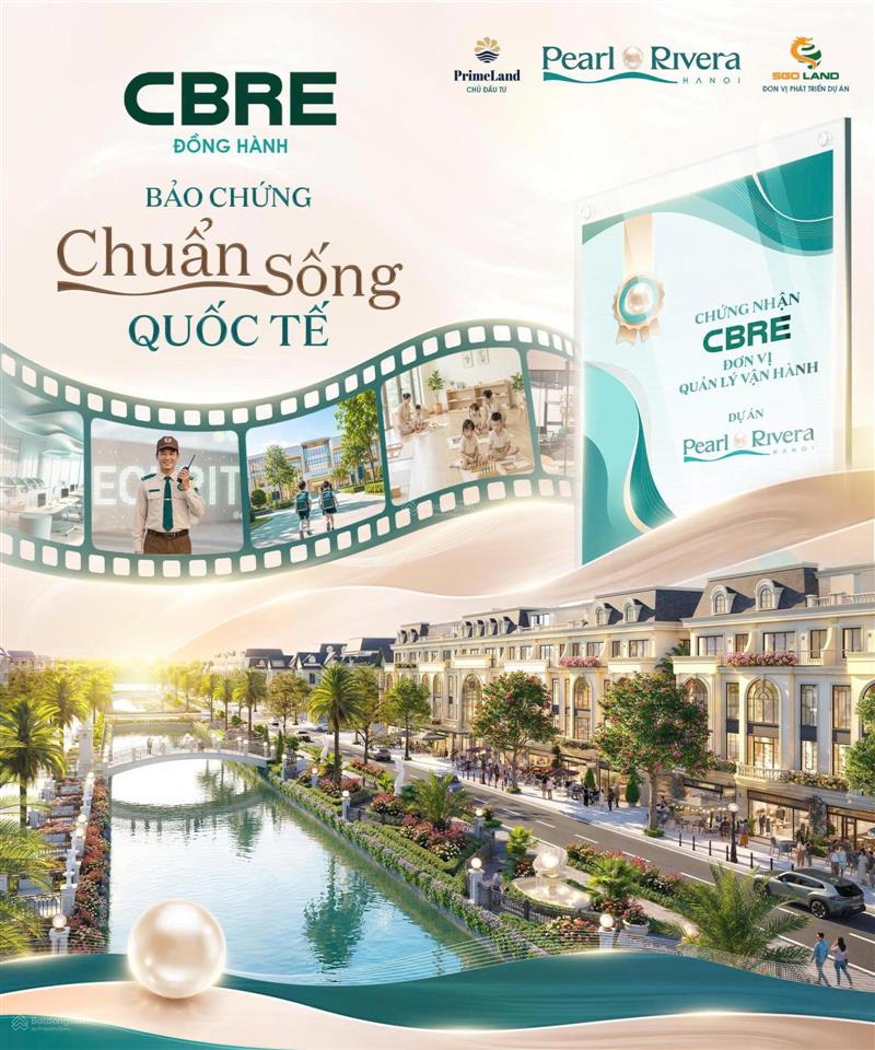 Pearl rivera mê linh 3 mặt tiếp giáp hồ vân trì, đường 48m, giá 110tr/m². pkd cđt 0941 617 ***