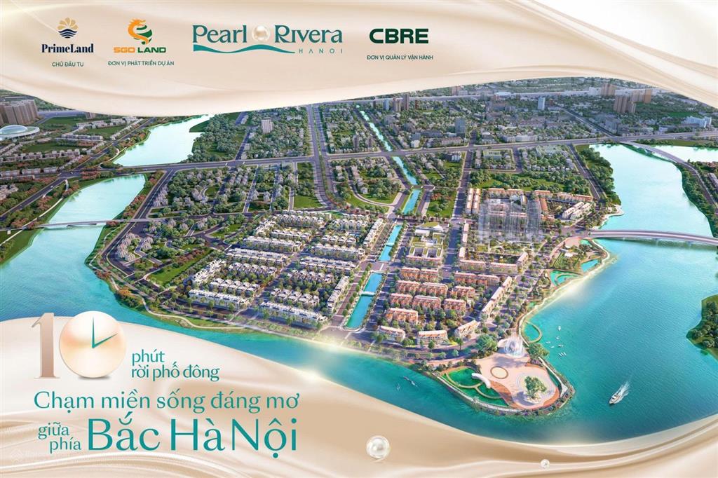 Bán biệt thự 150m², pearl rivera mê linh, giá chỉ 117tr/m². gọi 0941 617 ***
