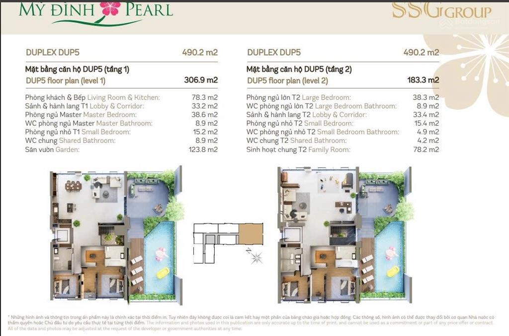 Cdt bán căn duplex mỹ đình pearl 3 490m giá 110tr, gọi 0941 617 ***