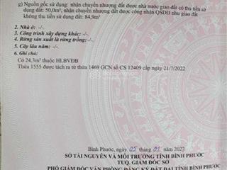 Bán đất ấp thanh hưng, xã thanh lương, bình long, bình phước