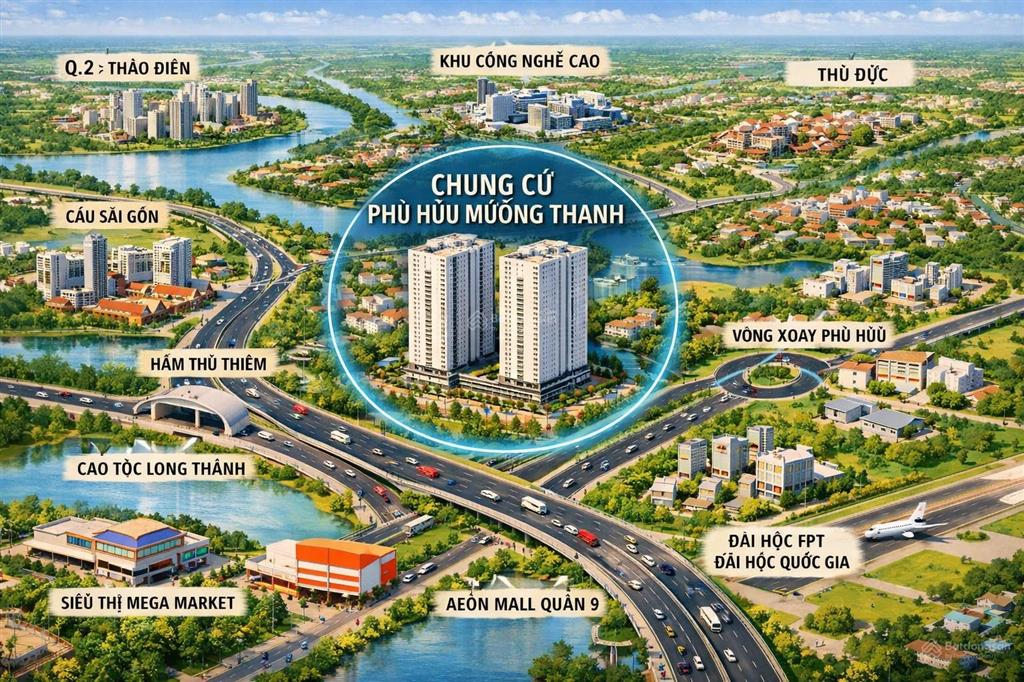 Căn chung cư mường thanh phú hữu. quy mô 29 tầng, 5 tầng thương mại, 2 hầm, 6 thang máy